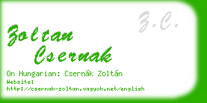 zoltan csernak business card