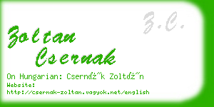 zoltan csernak business card